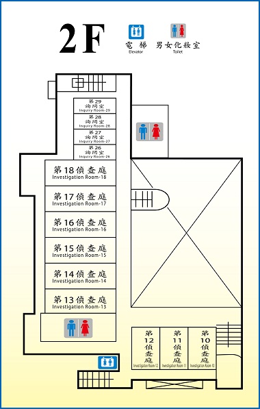 第一辦公大樓2樓平面圖